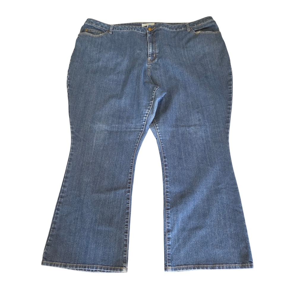 Fashion Bug Womens Plus Size 32W Bootcut Jeans Blue Denim Stretch Mid Rise